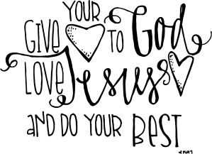 Love Jesus MLDSF (c) Melonheadz Illustrating LLC 2017 bw